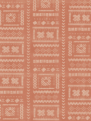 Tribal Mud Wallpaper In Terracotta From The Wallpaper Republic Collection By Milton & King