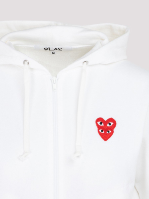 Comme Des Garçons Play Logo Patch Zipped Jacket