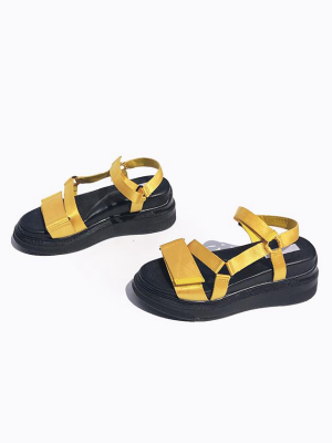 Yellow Velcro Sandal