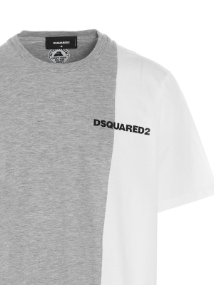 Dsquared2 Logo Contrast Panel T-shirt