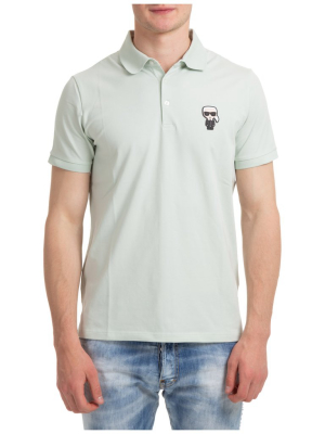 Karl Lagerfeld Ikonik Logo Patched Polo Shirt