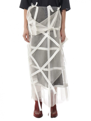 Silk Organza Wrap Skirt (the Acrobat White)