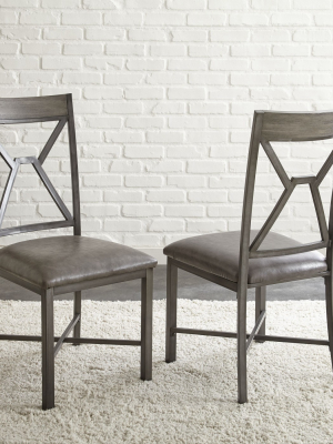 Set Of 2 Alamo Side Chair Gray - Steve Silver