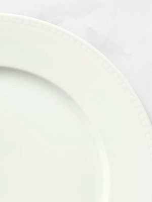 Apilco Beaded Hemstitch Porcelain Dinner Plates