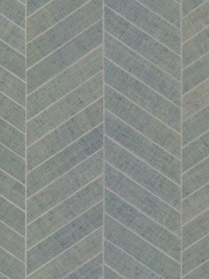 Atelier Herringbone Wallpaper In Light Grey From The Traveler Collection By Ronald Redding