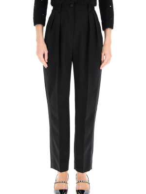 Miu Miu High-waisted Slim Fit Trousers