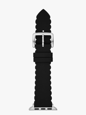 Black Scallop Silicone 38/40mm Apple Watch® Strap