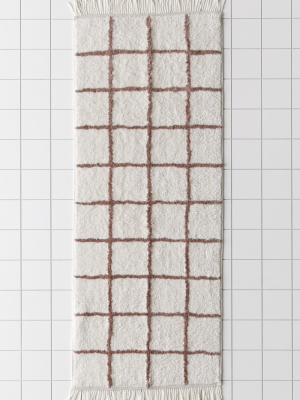 Wonky Grid Runner Bath Mat