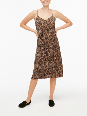 Leopard V-neck Slip Dress