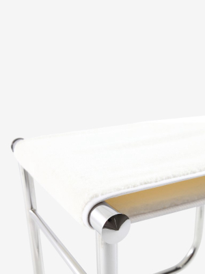 Corbusier Lc9 Stool In White By Cassina
