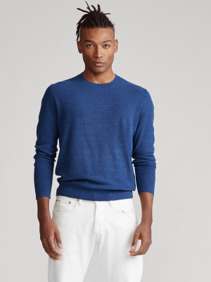 Cotton-linen Crewneck Sweater