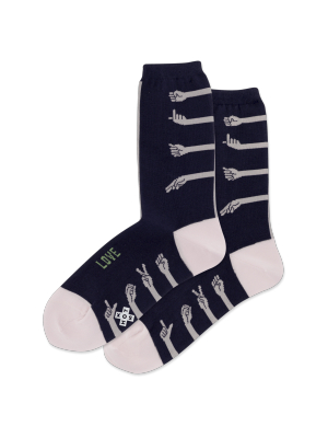 Women's Love Hate Crew Socks