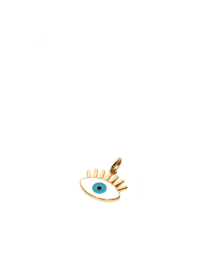 Enamel Evil Eyelash Bale Charm