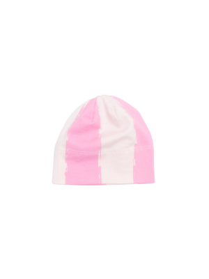 Organic Baby Beanie Hat In Pink Stripes
