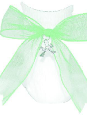 Net Charm Bow Anklet Socks - Mint