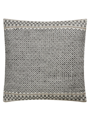 Jaipur Peykan Pillow- Mariscopa Ivory/dark Gray