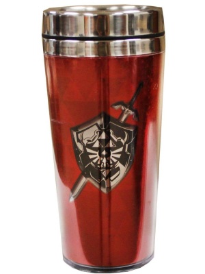 Just Funky The Legend Of Zelda 16oz Travel Mug W/ Metal Lid