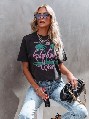 Enjoy Coke Cotton Tropical Crop Tee