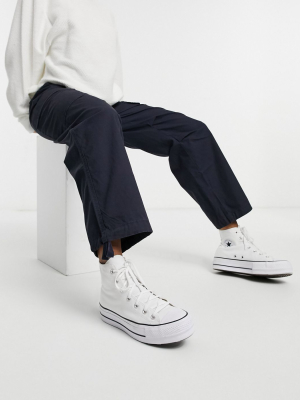 Asos Design Cargo Pants With 3d Pockets In Navy