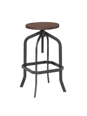 Court Adjustable Backless Barstool Brown - Picket House Furnishings