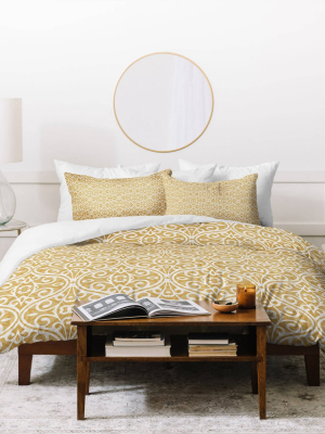 Wagner Campelo Boho Volutes Putty Duvet Set - Deny Designs