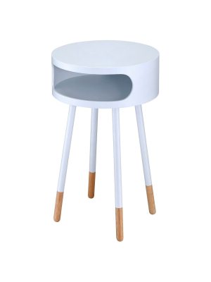 End Table White Natural - Acme Furniture