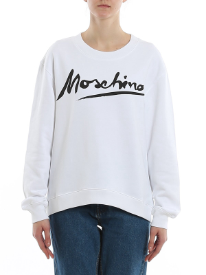 Moschino Logo Signature Print Sweatshirt