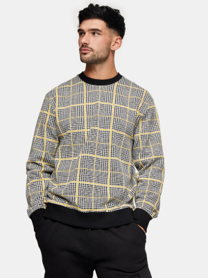 Mustard Check Sweatshirt