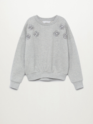 Crystals Cotton Sweatshirt