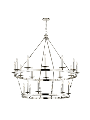 Hudson Valley Lighting Allendale 20-bulb Chandelier - Polished Nickel