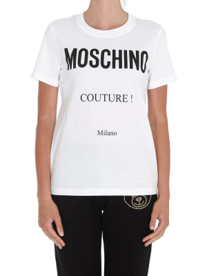 Moschino Logo Printed Crewneck T-shirt