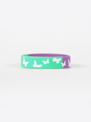 Enchanted Forest Butterflies Girls Motivational Wristband