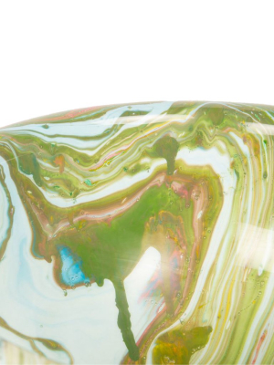 Made Goods Darva Bowl - Green Swirl Lacquered Resin