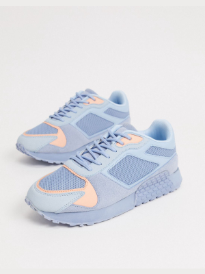 Asos Design Dixie Lace Up Sneakers In Blue