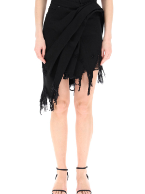 Alexander Wang Fringed Hem Mini Skirt