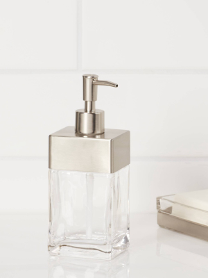 Rectangle Glass With Metal Soap/lotion Dispenser Clear - Project 62™