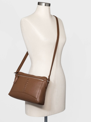 Bueno Zip Closure Crossbody Bag - Cognac