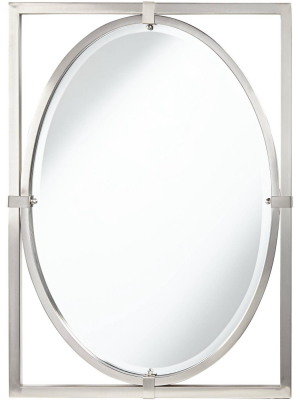 Uttermost Akita Brushed Nickel 24" X 34" Wall Mirror