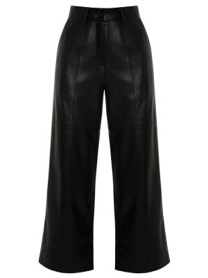 Essential Eco Leather Culotte Trousers