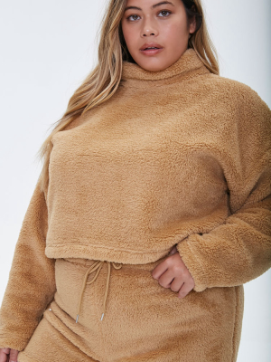 Plus Size Fuzzy Pullover