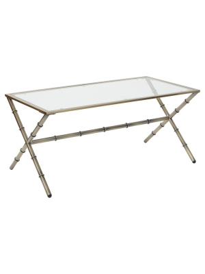 Lanai Coffee Table Antique Brass - Osp Home Furnishings