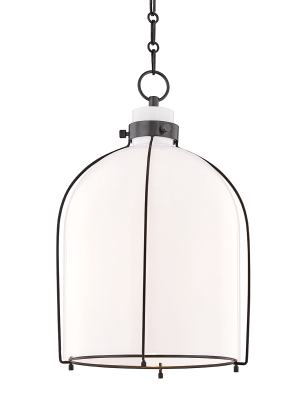 Hudson Valley Lighting Eldridge Pendant - Old Bronze & Opal