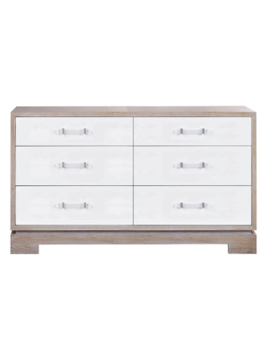 6 Drawer Chest With Acrylic & Nickel Hardware In Various Colors