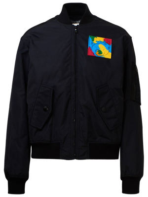 Moschino Patched Zip-up Jacket