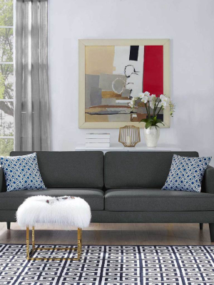 Aisley Upholstered Fabric Sofa Gray