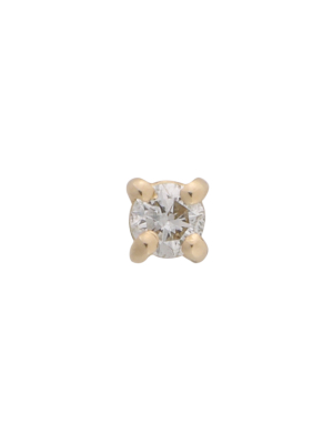 Petite White Diamond Stud