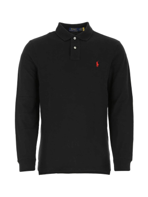 Polo Ralph Lauren Logo Embroidered Long Sleeve Polo Shirt