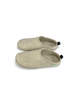 Women's Wool Slipper Slides - Oatmeal