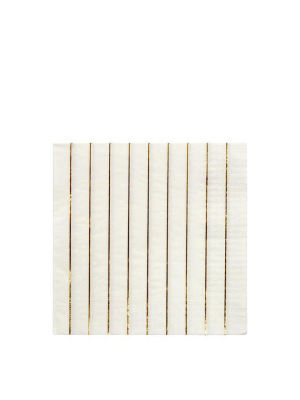 Gold Stripe Large Napkins