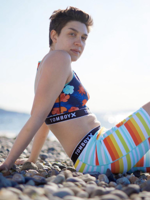 Swim 9" Shorts With Pocket - Sunset Stripes